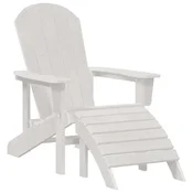 Vidaxl Stol Adirondack Bela 82 x 74 x 92 cm HDPE