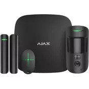 Ajax Systems 38175.66.BL1 Brezžični alarmni sistem StarterKit Cam Plus črn (Hub 2 Plus + MotionCam + DoorProtect + SpaceControl)