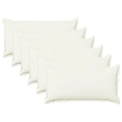 vidaXL Prevleka za blazino 6 pcs HOUTEN Bela 40 x 80 cm Lažni lanu