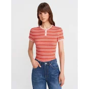 Dilvin Bluza Blusen oranžna/roza/ognjeno rdeča