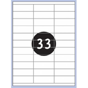 OFFICE LINE UNIVERZALNE ETIKETE ZA TISKANJE, DIMENZIJE 70,0X25,4 33 ETIKET NA LISTU