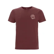 Life-Tree Majica Fairwear Organic Logo Basic Shirt Men Stone Washed Red Olive rdeča
