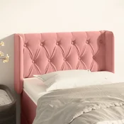 Vidaxl vidaXL Vzglavnik s krilci roza 83x16x78/88 cm žamet