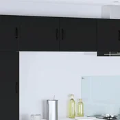 vidaXL Stenska kuhinjska omarica Črna 50 x 31 x 40 cm Konstruiran les