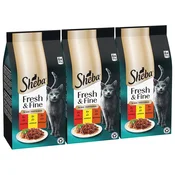 Sheba Fresh & Fine vrecice za macke, piletina, govedina i janjetina 3 x (6x50 g)