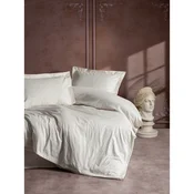 Stripe - Ecru Ecru Satin King Quilt Cover Set (FR)