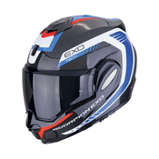 Motociklisticka kaciga na preklop Scorpion EXO-TECH EVO CARBON COSY crna-plava-crvena