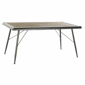 Blagavaonski stol DKD Home Decor Jela Prirodno Metal Svjetlo siva 161 x 90 x 75 cm