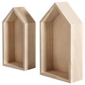 Rayher. Lesena hišica set 2 17x9x4cm+15x7,5x4cm