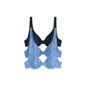 The Set Bikini zgornji del mornarska/golobje modra/bela