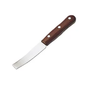 Steklarski nož za kit s topim, z ukrivljenim, neprek. rezilom 28 mm, lesen ročaj