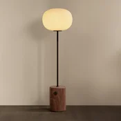 Audo Copenhagen Stojna svetilka Audo JWDA, bronasta/rdeča, travertin, 130 cm, z regulatorjem - Dnevna soba/jedilnica - Dizajn - opalsko bela, medenina, rdeča - Kamen