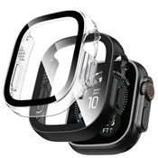 Tech-protect Defense 2x ovitek s steklom za Apple Watch Ultra 1 / 2 / 3 / 4 (49mm), črn / prozoren
