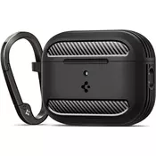 Spigen Rugged Armor, matte black - AirPods Pro 2025