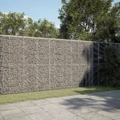 vidaXL Gabion z žico 3,5 mm in mrežo 5x2,5 cm 550x50x200 cm