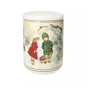 BRANDANI doza Cuccioli, 15,5x11,5 cm, porcelan, zelen