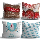 Aberto Design NYXMAS12 Set od 4 dekorativnih jastuka, 43 x 43 cm, Šareni