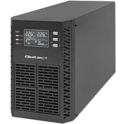 Qoltec UPS napajalnik 1kVA/1000W, LCD, EPO, USB, On-line