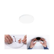 Paulmann Veluna Edge LED za vgradnjo IP44 4.000K O 9cm - Dnevna soba/jedilnica - Sodobni - bela - Plastika