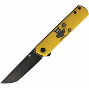 Kansept Knives Foosa Folder Yellow Bat