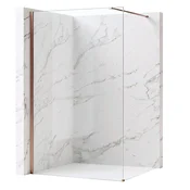 Stena za prhanje Rea Flexi Transparent/Brush Copper 80