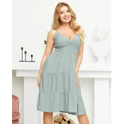 Resti Womens Green Knee-Length Summer Dress - Clothing