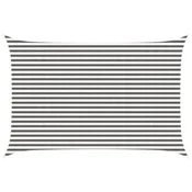 Vidaxl Senčna platna Svetlo siva in bela. 3 x 4 m HDPE