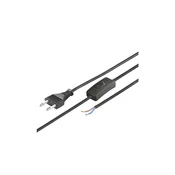 WENTRONIC N2K-BK/VDE Strujni kabl sa prekidacem, 1.5m, Crni