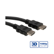 ROLINE Roline HDMI priključni kabel HDMI-A  vtič 15.00 m črna 11.04.5548 zaščiten HDMI kabel, (20421235)
