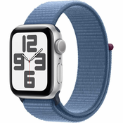 Apple Watch SE (2nd Gen) GPS 40mm Alu Silver Sport Loop Bracelet Winter Blue