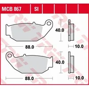 ZAVORNE OBLOGE TRW ZF KH629 ORGANSKE ZA HONDA CB 125 R/300 R 18-, CRF 250 L 13-17, SUZUKI GSX-R/S 18-, ZADNJE