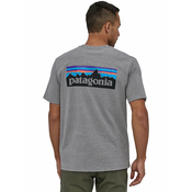 Patagonia P-6 Logo Responsibili moška majica gravel heather