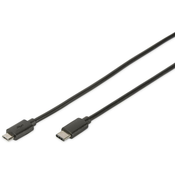 Digitus Digitus USB 3.0 Prikljucni kabel [1x Muški konektor USB-C™ - 1x Muški konektor USB 3.0 tipa Micro B] 1.8 m Crna Okrugli, u