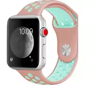 Tactical 276 dvojni silikonasti trak za Xiaomi Amazfit Pace roza/zelen (EU Blister)