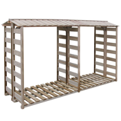 vidaXL Lopa za shranjevanje drv 300x100x176 cm impregnirana borovina