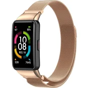 GS Milanski pašček za Huawei Band 6, roza zlat