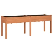 Vidaxl Korito s podlogo rjave barve 203x53x76 cm trden les jelke