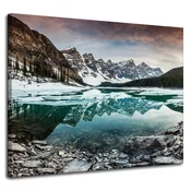 shumee Platno Narava Jezero v gorah 100x80 cm