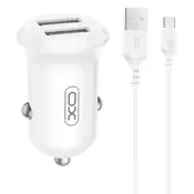 XO CC67 Car charger + Type-C Cable White