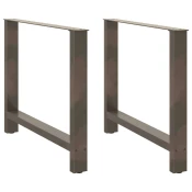 Noge za blagovaonski stol Prirodni celik 2 kom 90 x (72-73) cm Celik