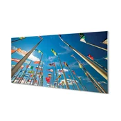 tulup.si Stenska plošča za kuhinjo Različne zastave 120x60 cm