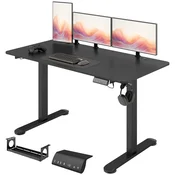 Vinsetto Vinsetto Pisalna miza iverna plošča, jeklo 140D x 70Š x 72–116V cm črna, (5000243032)
