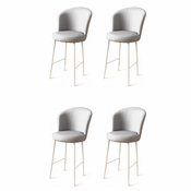 HANAH HOME Set 4 barske stolice Uras Grey White