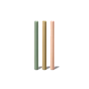 Ribbed Candles Blooming Flower