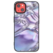 Silikonski črni ovitek za Apple iPhone 13 - Iridescent bubbles