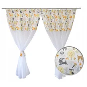 shumee Otroška zavesa GOZDNE ŽIVALI SKANDINAVSKI STIL boho nežna 300x160