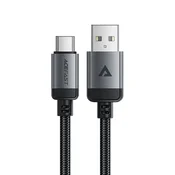 Polnilni in podatkovni USB-A v USB-C kabel Acefast C20-04 - 3A - 1.2m - black