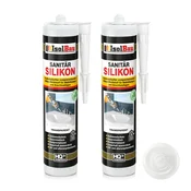 IsolBau Sanitarni silikon Prozoren Sanitär Silikon 2 x 300ml