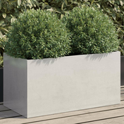 vidaXL Cvetlično korito srebrno 62x30x29 cm nerjaveče jeklo
