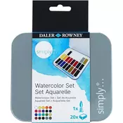 Daler Rowney Watercolor Set akvarelnih barv Mešajte 20 kos
